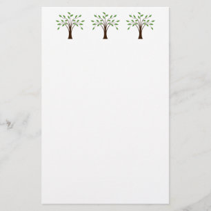 Tree of Life Simple Trees in Nature Genealogy Stationery