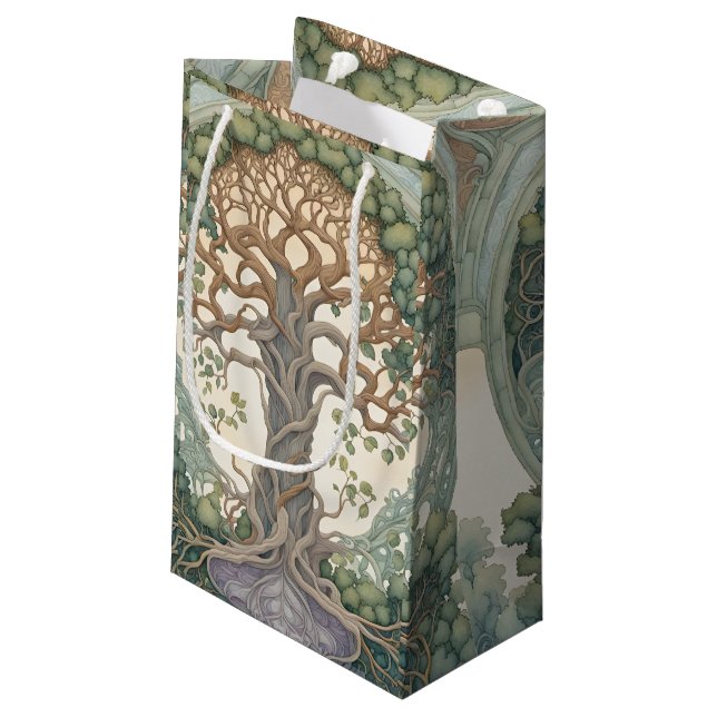 Tree of Life Small Gift Bag (Back Angled)