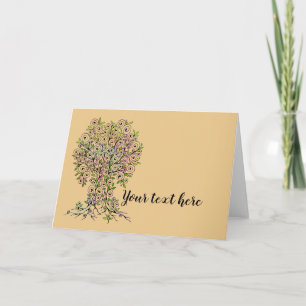 Tree Of Life - Spirals Leaves Fruits 1 Card
