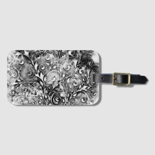 Tree Of Life - Spirals Leaves Grunge Style 1 Luggage Tag