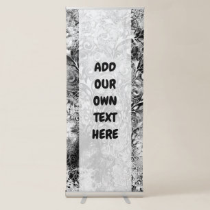 Tree Of Life - Spirals Leaves Grunge Style 1 Retractable Banner