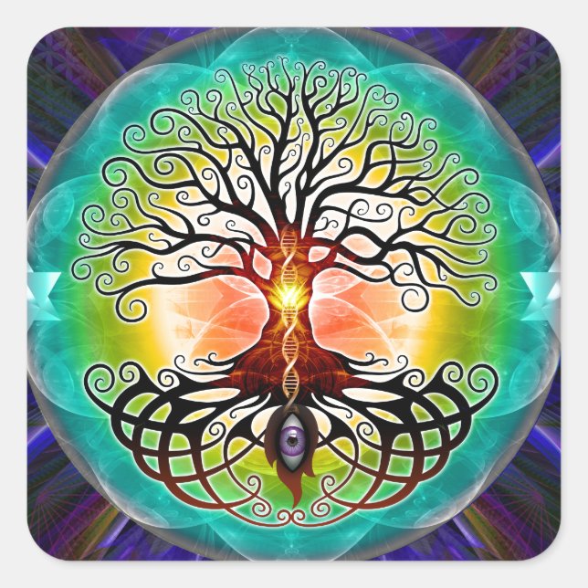 Tree Of Life Square Sticker (Front)