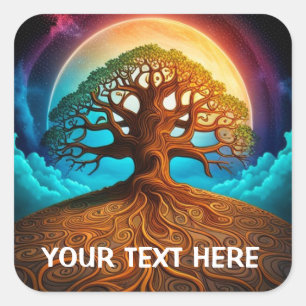 Tree of Life Square Stickers 