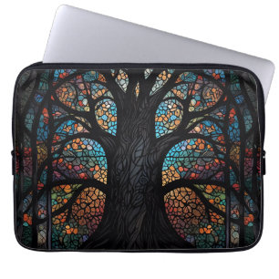 Tree Of Life Stained Glass Mosaic Art  Laptop Sleeve