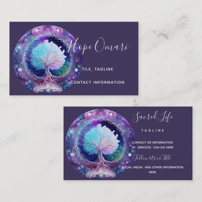 Tree of Life | Starry Night Business Card (Front/Back)