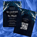 Tree of Life Stars Custom Bat Bar Mitzvah QR Code Invitation<br><div class="desc">Perfect card to announce a bat mitzvah, bar mitzvah or other Jewish celebration! Hand made art for you! FULLY CUSTOMIZABLE! Click on “Personalise” above to edit the text and add your link to the QR code on the back. Click "edit using design tool" to adjust the fonts, colours and placements...</div>