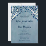 Tree of Life Stars Custom Bat Bar Mitzvah QR Code Invitation<br><div class="desc">Perfect card to announce a bat mitzvah, bar mitzvah or other Jewish celebration! Hand made art for you! FULLY CUSTOMIZABLE! Click on “Personalise” above to edit the text and add your link to the QR code on the back. Click "edit using design tool" to adjust the fonts, colours and placements...</div>