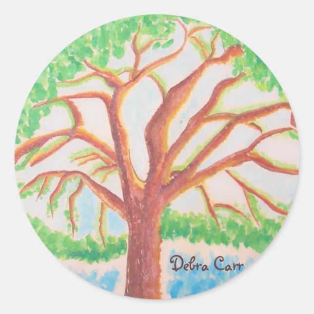 Tree of Life-sticker Classic Round Sticker (Front)