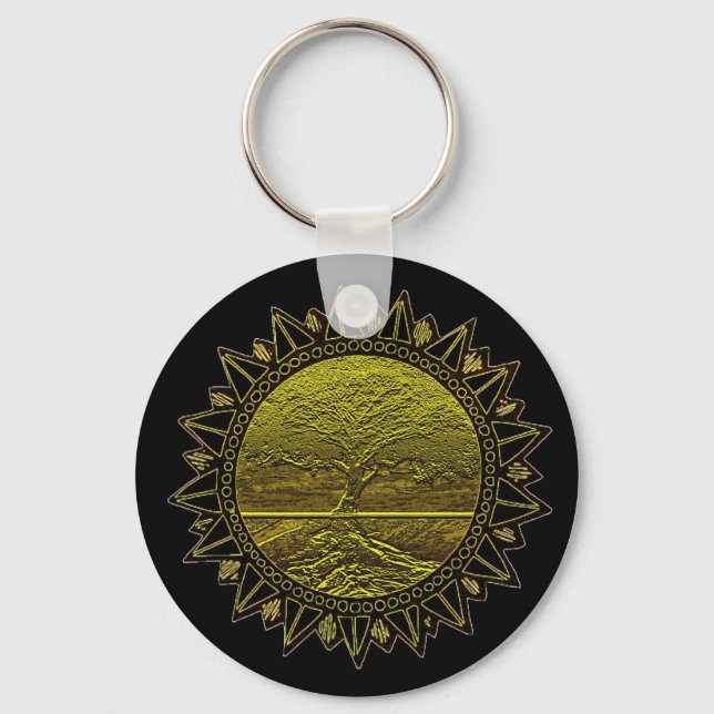 Tree of Life Sun Salutation Key Ring (Front)