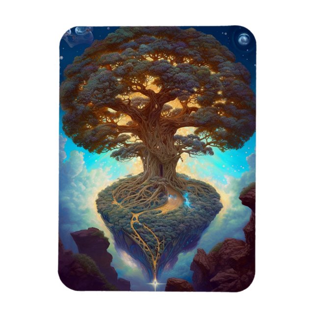 Tree Of Life Surreal Nature Art Magnet (Vertical)
