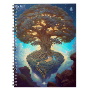 Tree Of Life Surreal Nature Art Notebook