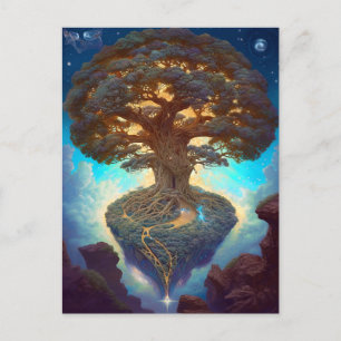 Tree Of Life Surreal Nature Art Postcard