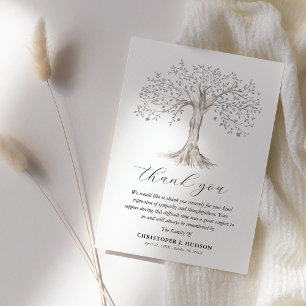 Tree of Life Sympathy Thank You Cards