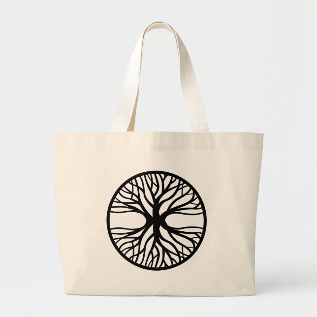 Tree Of Life Tattoo Large Tote Bag (Front)