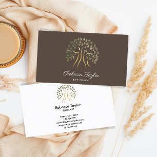 tree of life therapist life coach fitness health business card