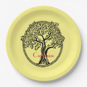 Tree of Life Thunder_Cove Paper Plate