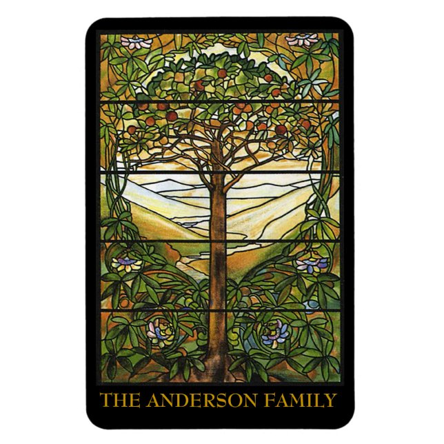 Tree of Life/Tiffany Stained Glass Window Magnet (Vertical)