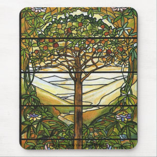 Tree of Life/Tiffany Stained Glass Window Mouse Mat