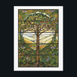 Tree of Life/Tiffany Stained Glass Window Postcard<br><div class="desc">Vintage Art. Thanks for viewing.</div>
