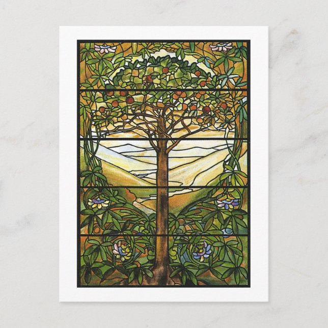 Tree of Life/Tiffany Stained Glass Window Postcard (Front)