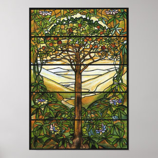 Tree of Life/Tiffany Stained Glass Window Poster