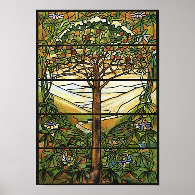 Tree of Life/Tiffany Stained Glass Window Poster (Front)