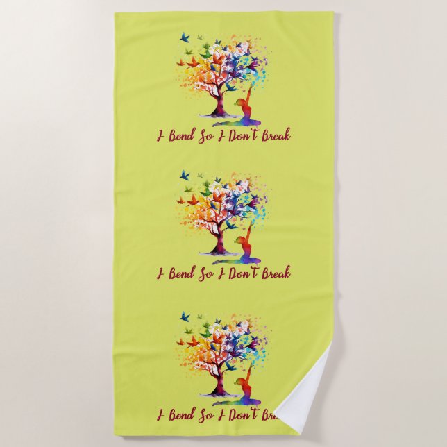 Tree of life, tree, butterfly  beach towel (Front)