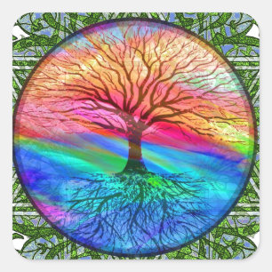 Tree of Life - Vitality Square Sticker