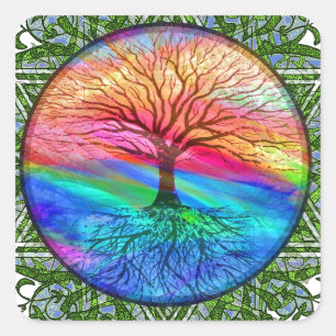 Tree of Life - Vitality Square Sticker