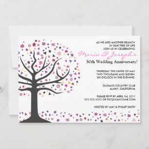 Tree of Life Wedding Anniversary Party Invitation