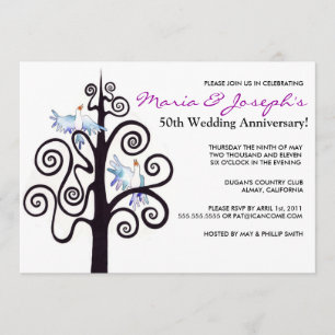 Tree of Life Wedding Anniversary Party Invitation
