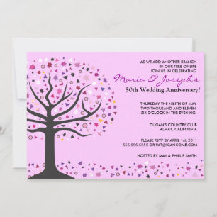 Tree of Life Wedding Anniversary Party Invitation