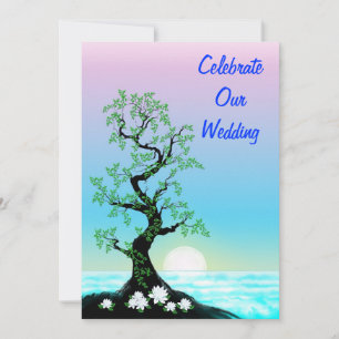 Tree of Life Wedding Moon Invitation