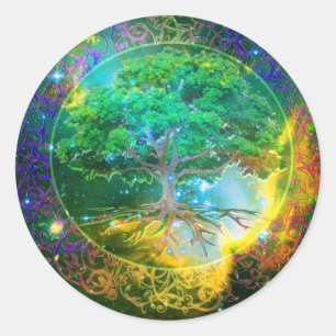 Tree of Life Wellness Classic Round Sticker
