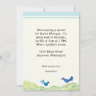 Tree of Life, Whimsical Boy Baby Shower Invitation