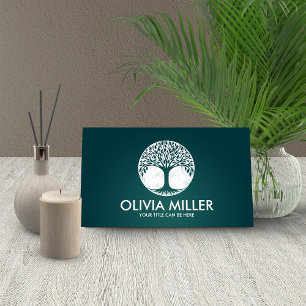 Tree of life - White Watercolor Business Card