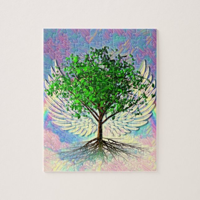 Tree of Life with Angel Wings Jigsaw Puzzle (Vertical)