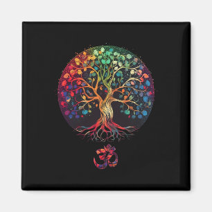 Tree Of Life With Om Symbol Yoga  Magnet