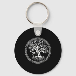 Tree Of Life With Om Symbol Yoga Zen Meditation Sp Key Ring