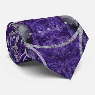 Tree of life with Triquetra Amethyst and silver Tie