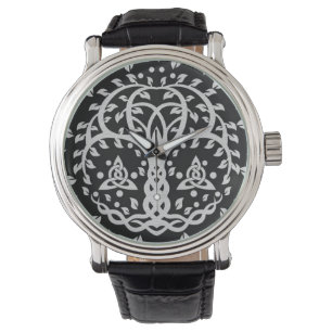 Tree of life with Triquetra Grayscale Watch