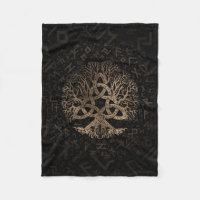 Tree of life with Triquetra on Futhark pattern