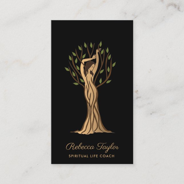 Tree of Life Woman Therapy Psychology Life Coach B Business Card (Front)
