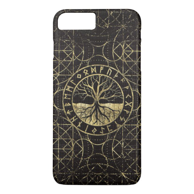 Tree of life  -Yggdrasil and  Runes Case-Mate iPhone Case (Back)