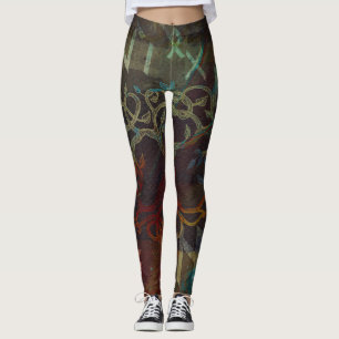 Tree of life -Yggdrasil - and runes Leggings