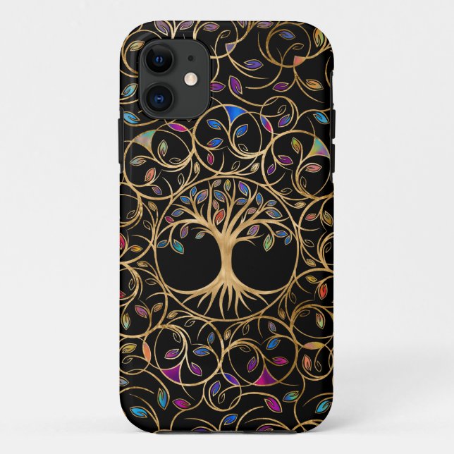 Tree of life - Yggdrasil - colourful leaves Case-Mate iPhone Case (Back)