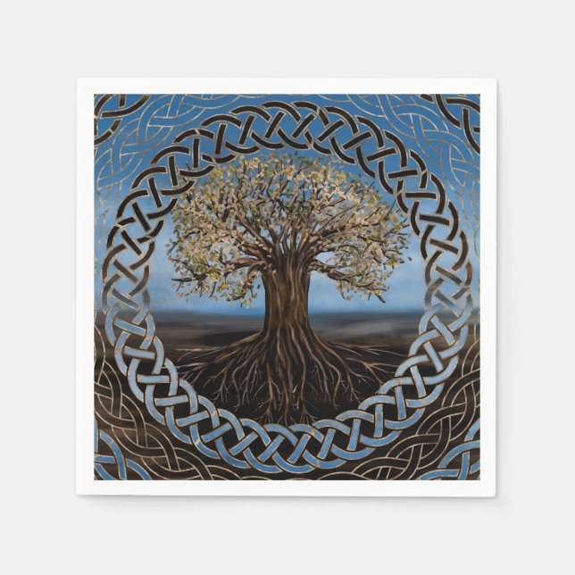 Tree of life -Yggdrasil drawing Napkin (Front)