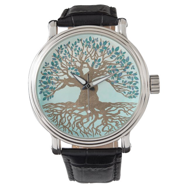 Tree of Life - Yggdrasil - Gentle blue Watch (Front)
