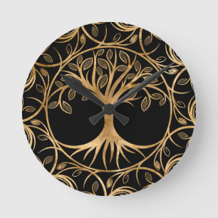 Tree of life - Yggdrasil Mandala frame Round Clock