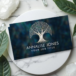 Tree of life - Yggdrasil Pearl on Abalone Shell Business Card